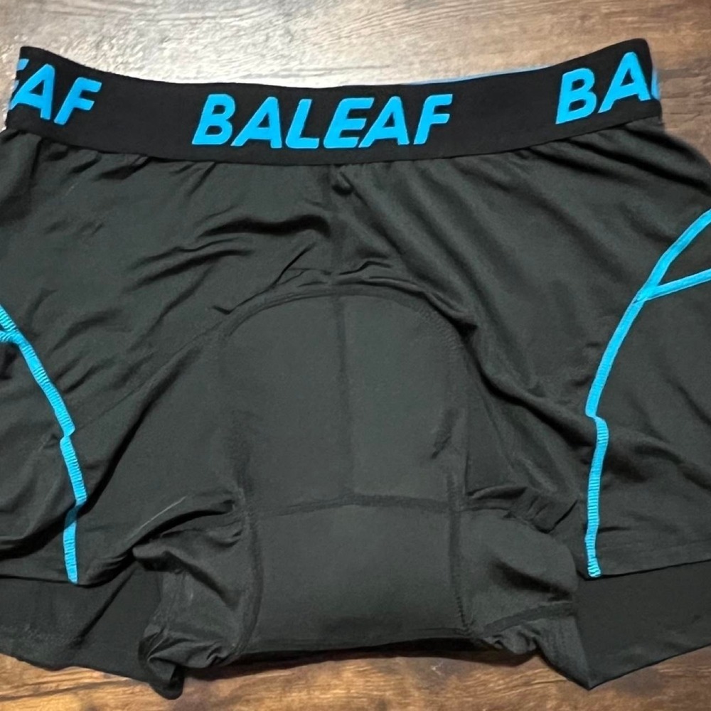 Baleaf black & blue cycling shorts with blue piping 429.5